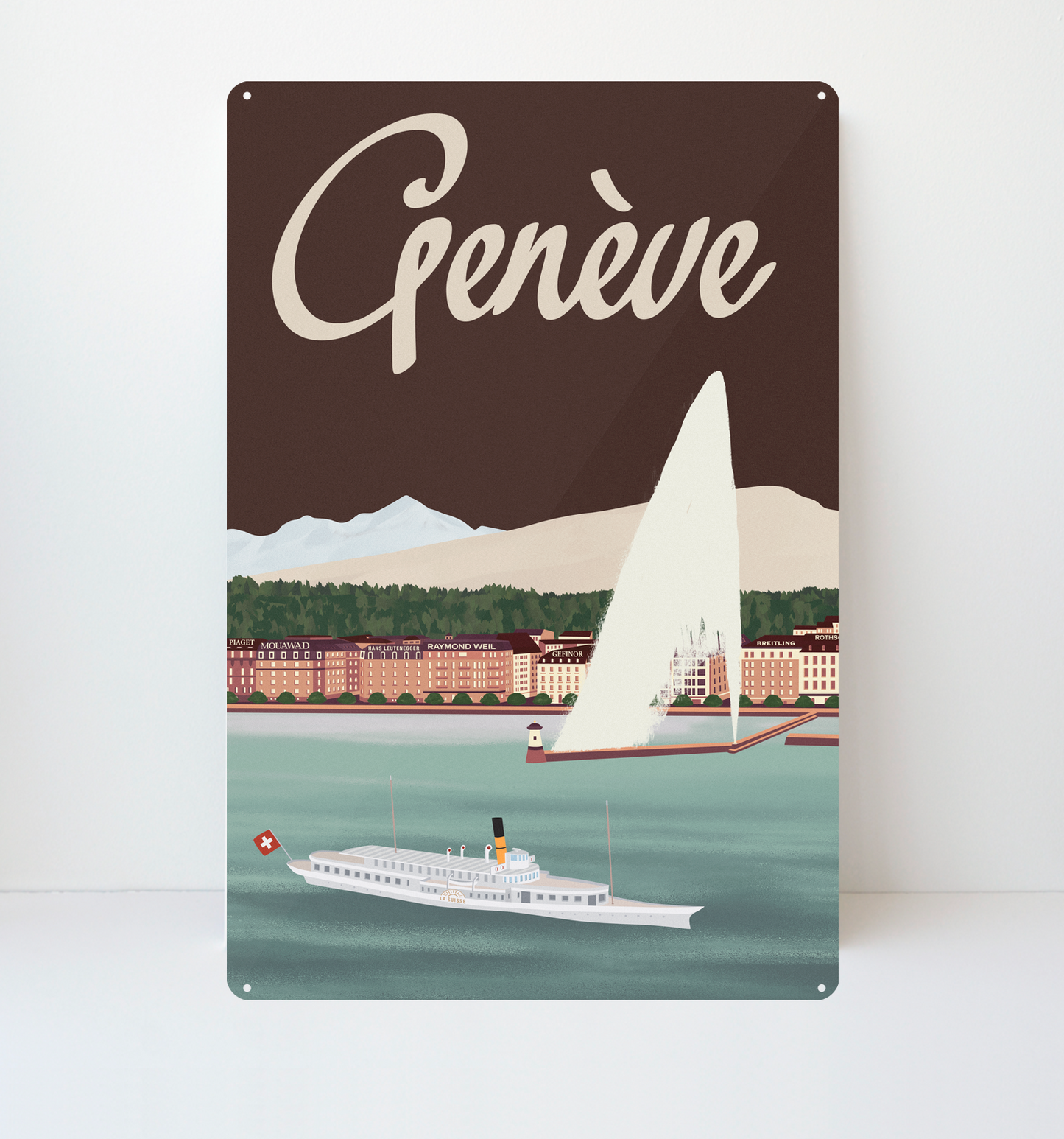Genève, Lac Léman, Decorative Sign
